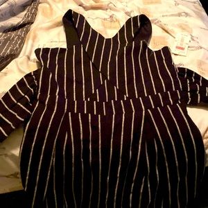 Cute black with white stripe romper!!!